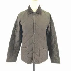 イングランド製★LAVENHAM★ナイロン/キルティング中綿ジャケット【34/レディース -S/茶】襟コーデュロイ/ラベンハム◆BC324<sale>