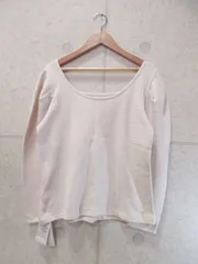 【タグ付き未使用品】ミスティック mystic カットソー スクエアネック 七分袖 無地 ベージュ系 Fサイズ