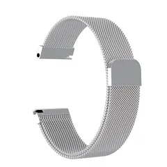 メッシュバンド 交換ベルト 22mm ミラネーゼバンド 20mm 18mm 幅 (20mm スマート時計バンド マグネット式腕時計バンド シルバー) ウォッチベルト 時計バンド
