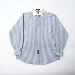 【最終値下げ SALE】TOMMY HILFIGER トミーヒルフィガー ストライプ 長袖シャツ ライオンロゴ L相当　B202507