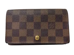 LOUIS VUITTON (ルイヴィトン) ダミエ ポルトモネ・ビエトレゾール 00年製 L字ファスナー 二つ折り財布 N61730 ブラウン レディース/045