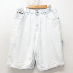 W35/古着 トミーヒルフィガー トミージーンズ ブランド ショート ペインター パンツ ショーツ メンズ コットン 紺 ネイビー デニム spe 25j