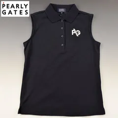 【サイズ：1・新品】パーリーゲイツ 日本製 ノースリーブポロシャツ 紺 055-2160404