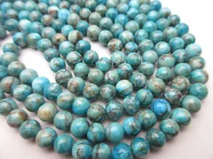 【アフリカンターコイズ】/玉size(約5.7㎜〜約6.1㎜)/1set(15玉)/《守護石》/《お守り》/1311w4