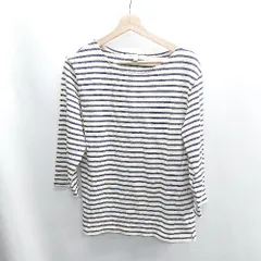 ◇ ⊇ URBAN RESEARCH ボーダー柄 長袖 ボートネック トップス サイズL ホワイト系 アイボリー レディース E  【1410100059300】