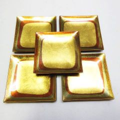 さくだのしおり 銘々皿 NO104 金沢伝統工芸品 金沢箔 銘々皿 菓子皿 ５枚 金銀箔工芸 さくだ 品 D156Z