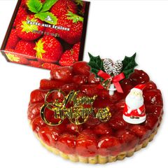魔法洋菓子店ソルシエ クリスマスケーキ 2023  苺のコンポート タルト 5号 直径16cm 4人～6人分 約530g 【クリスマス飾り付】