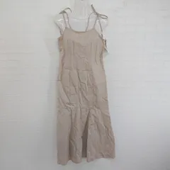◇ ◎ ●美品● MAJESTIC LEGON タグ付 マーメイド 膝下丈 キャミソールワンピース サイズM ベージュ系 レディース P  【1303060006692】のサムネイル