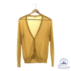 ☆美品☆ UNIQLO ユニクロ トップス カーディガン Vネック 長袖 大きいサイズ レディース イエロー XL 901-15387 送料無料 古着