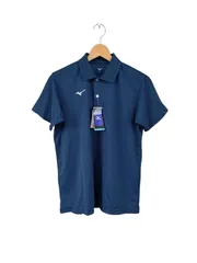 ミズノ◆メンズ ゲームシャツ 半袖ポロシャツ テニス バドミントン ドレスネイビー