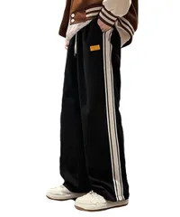 【迅速発送】ガナタ ジャージ メンズ 下 スウェットパンツ ルームウェア ライン サイドライン ジョガーパンツ ロングパンツ 大きいサイズ ゆったり 長パンツ 部屋着 春夏 ズボン 寝間着 トレーニング スポーツウェア 薄手 サルエル ボトムス トレーニングパ