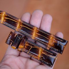 時計ベルト クロコダイル アリゲーターワニ革 時計バンド 本革 腕時計バンド 交換ベルト レザーベルト レザーバンド 凹凸型 10mm 12mm 15mm 16mm 17mm 18mm 19mm 20mm 21mm 22mm