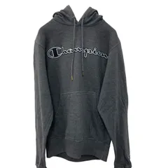 Champion ロゴ スウェット パーカー XS グレー チャンピオン 長袖 ロンT プルオーバー 古着卸 アメリカ仕入 a709-6412