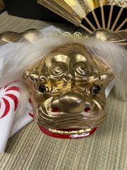 小道具　手獅子　白手獅子