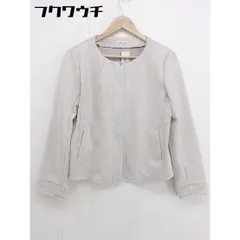 ■ ANNA LUNA アンナルナ ノーカラー 長袖 ジャケット サイズ11AR グレー系 レディース  【1109290012843】