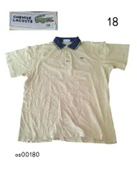 CHEMISE LACOSTEラコステ　古着ワンポイント半袖ポロシャツ　黄18 os00180