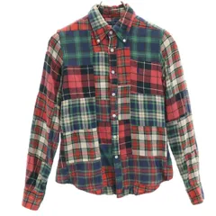 RALPH LAUREN ラルフローレン チェック柄 長袖 ボタンダウンシャツ 9 マルチ レディース 古着