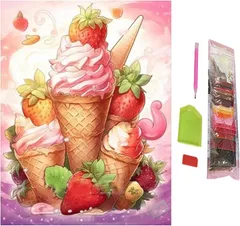 SENTO JONA(セントジョナ) ダイヤモンドアート アートパネル 四角いビーズ キット ビーズアート 手芸 ダイヤモンドペインティング スクエア 30x40cm(7)