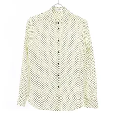 SAINT LAURENT PARIS サンローラン パリ 23AW ドット柄シルクシャツ 710448 Y1H53 アイボリー F36のサムネイル