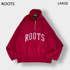 ROOTS カナダ製 ハーフジップ スウェット アーチロゴ 刺繍 プルオーバー