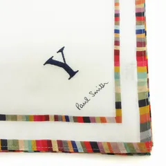 ポールスミス PAUL SMITH イニシャル エンブロイダリー ハンカチ Y 145634 HANKK 白 ホワイトのサムネイル