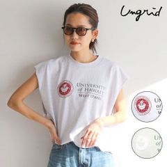 アングリッド ungrid トップス 24春夏 NUTMEG、HAWAII大学別注 ロゴノースリトップス 半袖 Tシャツ ミドル丈 112432784001