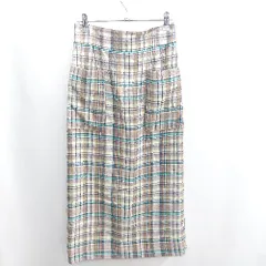 ◇ ⊇ OPAQUE.CLIP ロング タイト スカート サイズM ブラウン ブラック グリーン ホワイト レディース E  【1410100037353】