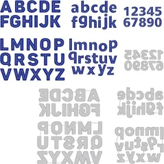BENECREAT 1セット5枚 カッティングダイ メタルダイカット A~Z&0~9 数字 英文字 アルファベット 炭素鋼 組み合わせ スクラップブッキング用品 カードエッジ作り(A~Z&0~9)のサムネイル