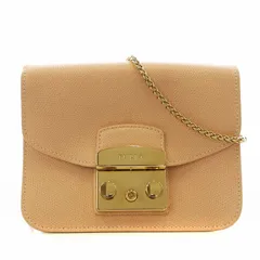 フルラ FURLA メトロポリス ショルダーバッグ チェーン レザー ピンクベージュ /AN41 ■OF