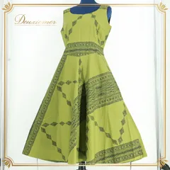 フラダンス 衣装 ワンピース ドレス グリーン系 フラ ダンス 緑 黒 Kukui ノースリーブ 袖なし 軽い ハワイアン アロハ 日本製 落ち着いた色 ハワイアンプリント ブラック系