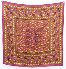 美品 HERMES エルメス カレ90 インドの狩猟 CHASSE EN INDE シルク