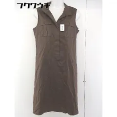 ◇ ICB アイシービー ノースリーブ 膝丈 ワンピース サイズJPN15 10 ブラウン レディース  【1109090013972】