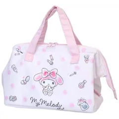 【メール便】マイメロディ お弁当かばん がま口型ランチバッグ 水彩コスメ サンリオ スケーター 保温 保冷 アルミ蒸着 キャラクター グッズ 