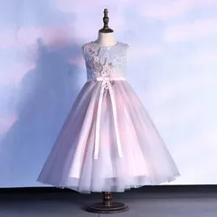【新品未使用】 子どもドレス ピアノ発表会 ドレス チュールドレス 花柄 刺繍 女の子ドレス 結婚式 演奏会 フォーマル キッズドレス 入学式 撮影用 子ども服 パーティードレス 子供 キッズ 110 120 130 140 150 160cm