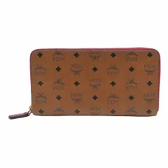 MCM エムシーエム ラウンドファスナー 長財布 MCM エムシーエム ラウンドファスナー長財布 ブラック×ホワイト