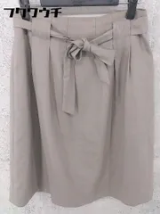◇ Kumikyoku 組曲 オンワード樫山 ウエストリボン 膝丈 フレア スカート 3サイズ グレー系 レディース 【中古】 【1002800635023】