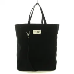エムエムシックス メゾンマルジェラ MM6 Maison Margiela 24SS ラージキャンバス ショッピングバッグ トートバッグ ショルダーバッグ 2WAY ロゴ 鞄 黒 ブラック SB5WC001 /DK