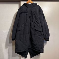 美品 ミスターオリーブ 日本製 河田ダウン ダウンモッズコート 黒