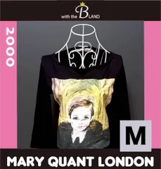 MARY QUANT LONDON　マリークワント　マリクワ　フロントプリント　Tシャツ　カットソー　ブラック