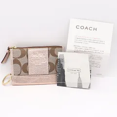新品同様 コーチ コインケース/小銭入れ キーリング/カードポケット付 KYM