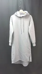 ◇ Verseau シンプル 無地 ストレッチ素材 カジュアル 長袖 ロング ワンピース サイズF ライトブルー レディース E 【1309250021025】