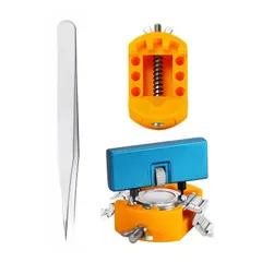 [サムコス] 時計修理ツール 電池交換 裏フタ開け器 ピンセット 工具 腕時計 2点支持オープナ 修理 裏蓋外しキット (3個セット)のサムネイル
