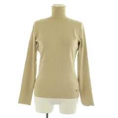 フォクシーニューヨーク FOXEY NEW YORK ハイネックニットトップス カットソー 長袖 リブ 40 ベージュ 29449 /MY ■OS ■SHのサムネイル
