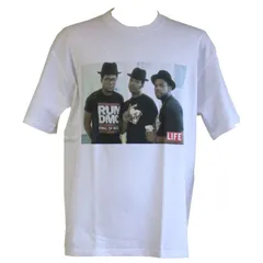 ラン・ディーエムシー Run-D.M.C. 半袖Tシャツ SCREENSTARS（スクリーンスターズ） ホワイト 白色　Run-D.M.C. New York,1985. Photo by DMI　プリント