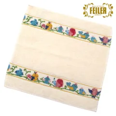 【新品 未使用】FEILER フェイラー ハンカチ ハンドタオル タオルハンカチ UCCELLIN 30×30cm ベージュ