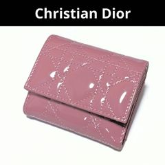 クリスチャンディオール レディディオール パテントレザー 三つ折り財布 Dior