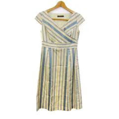 ボールジィ トゥモローランド カシュクールワンピース ストライプ トップス レディース 38サイズ ベージュ系×ブルー BALLSEY 【中古】