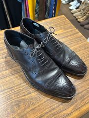 シマダジュンコ JUNKO SHIMADA ビジネスシューズ 革靴 ウィングチップ 表示サイズ26.5cm  濃い茶 ダークブラウン ブラックに近いブラウン A-502