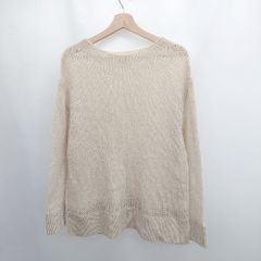 ◇ ⊇ Simplicite サンプリシテ ローゲージ 長袖 ニット サイズF ベージュ系 レディース E  【1506130011293】