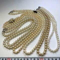 本真珠ネックレス3本 137g 東Y8-0723☆2F - メルカリ